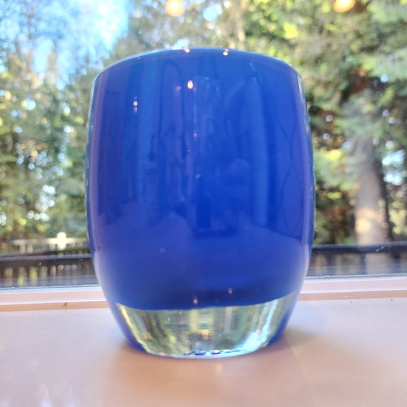 Pre Triskelion Glassybaby Handblown Glass REGAL Blue Discontinued Color - Picture 3 of 9